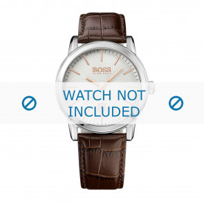 Watch strap Hugo Boss HB-287-1-14-2921 / HB1513399 Croco leather Brown