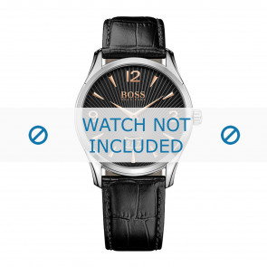 Watch strap Hugo Boss HB-288-1-14-2930-HB1513425 Croco leather Black 22mm