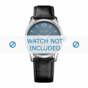 Watch strap Hugo Boss HB-288-1-14-2930 / HB1513427 Croco leather Black 22mm