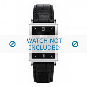 Hugo Boss watch strap HB-38-1-14-2060 / HB1512168 / HB1512169 / HB1512170 Leather Black + black stitching