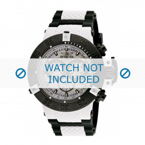Invicta watch strap 0933 Rubber / plastic White 29mm