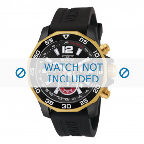 Invicta watch strap 7434 Rubber Black 22mm