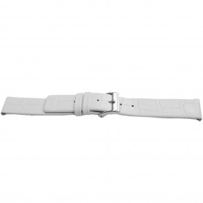 Watch strap Universal J520 Leather White 26mm
