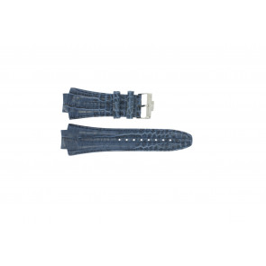 Watch strap Jacques Lemans 1-1226 Leather Blue 18mm