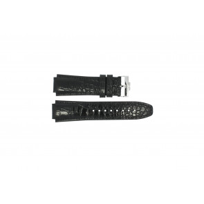 Watch strap Jacques Lemans 1-1227A Leather Black