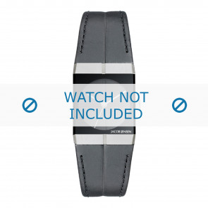 Watch strap Jacob Jensen 240 / 242 Leather Black 16mm