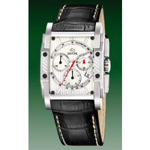 Watch strap Jaguar J644 / J645-3 Leather Black 26mm