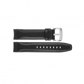 Watch strap Jaguar J650-1 LD / J689-1 / J680-40 / 680-1 Leather Black 22mm