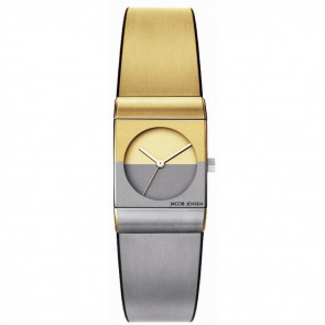 Watch strap Jacob Jensen JJ523 - 1/2 PART Steel/Silicone Gold Toned 16mm