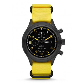 Watch strap Fossil JR1453 Nylon/perlon Yellow 20mm