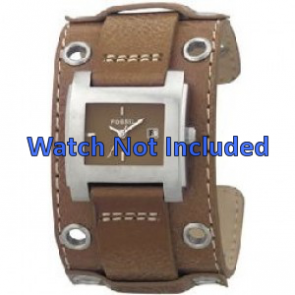 Fossil watch strap JR8149 Leather Brown 18mm + standard stitching