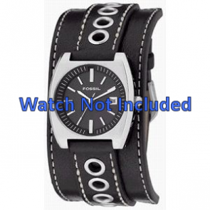 Watch strap Fossil JR8205 Leather Black 16mm