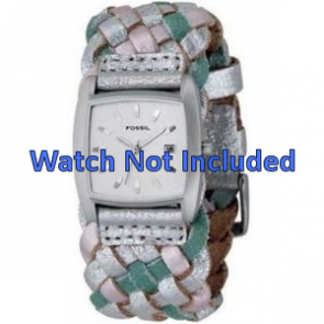 Watch strap Fossil JR9018 Leather Multicolor 20mm