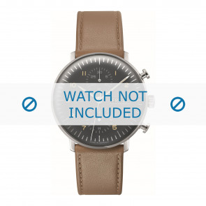 Watch strap Junghans 027/4501.01 Leather Beige 20mm