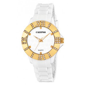 Watch strap Calypso K5649-2 Rubber White