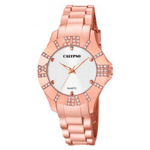 Watch strap Calypso K5649-B / K5649-C Rubber Rosé