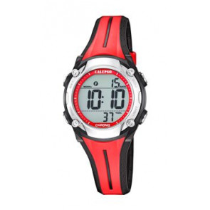 Watch strap Calypso K5682-2 / K5682-5 Silicone Red