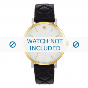 Watch strap Kate Spade New York 1YRU0125 Leather Black 18mm