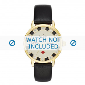 Watch strap Kate Spade New York KSW1052 Leather Black 16mm