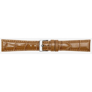 Watch strap Poletto 454.05.22 Leather Light brown 22mm