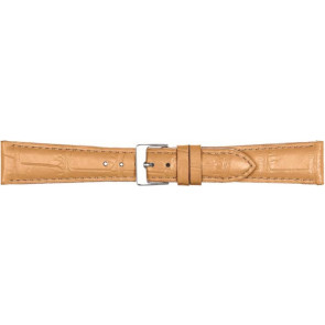 Watch strap Poletto 454.18.18 Leather Beige 18mm