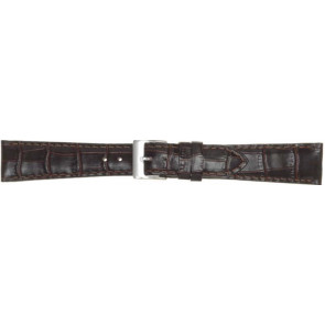Watch strap Poletto 454.01.16 Leather Brown 16mm