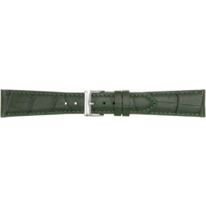 Watch strap Poletto 454.09.22 Leather Green 22mm
