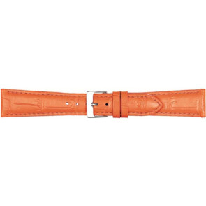 Watch strap Poletto 454.14.22 Leather Orange 22mm