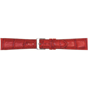 Watch strap Poletto 454.07.22 Leather Red 22mm