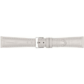Watch strap Poletto 454.20.12 Leather White 12mm