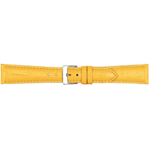 Watch strap Poletto 454.13.22 Leather Yellow 22mm