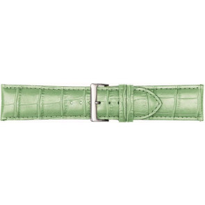 Watch strap Poletto 454S.08.24 Leather Light green 24mm
