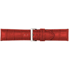 Watch strap Poletto 454S.07.24 Leather Red 24mm