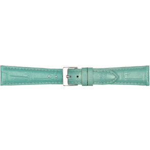 Watch strap Poletto 454.10.22 Leather Light green 22mm