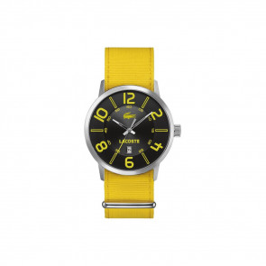 Lacoste watch strap 2010513 / LC-44-1-14-2213 Nylon / perlon Yellow 24mm + yellow stitching
