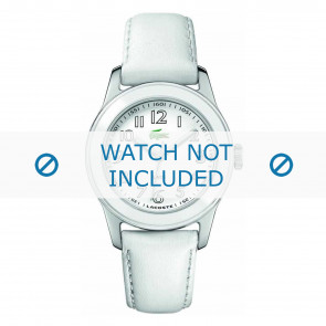 Watch strap Lacoste LC-11-3-18-0132 / 2000453 / 2000455 / 0152 Leather White 20mm