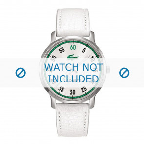 Lacoste watch strap LC-41-3-14-2199 / 2000565 Leather White + white stitching