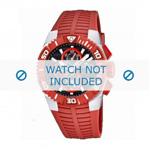 Watch strap Lotus 15778-2 Rubber Red 26mm