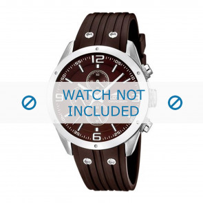 Lotus style watch strap 15969-3 Rubber / plastic Brown 23mm