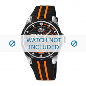 Watch strap Lotus 18259-1 Rubber Black 22mm