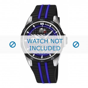 Watch strap Lotus 18259/2 Rubber Black 22mm