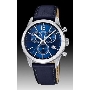 Watch strap Lotus 15850/3 Leather Blue