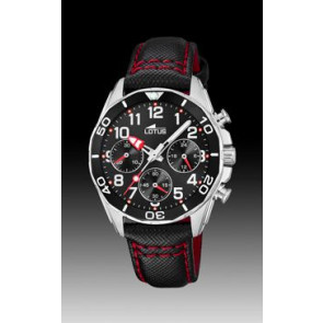 Watch strap Lotus 18859-2 Canvas Black