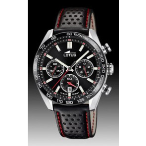 Watch strap Lotus 18915/4 Leather Black