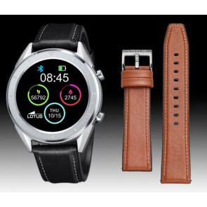 Watch strap Lotus 50008/3 / BC10932 Leather Black