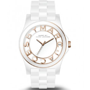 Watch strap Marc by Marc Jacobs MBM8665 Plastic White 20mm