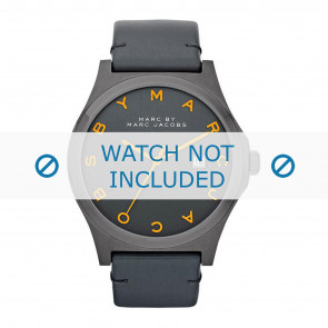 Marc by Marc Jacobs watch strap MBM1216 Leather Anthracite grey + grey stitching