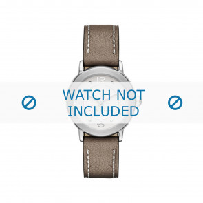 Marc by Marc Jacobs watch strap MJ1472 Leather Taupe 16mm + white stitching