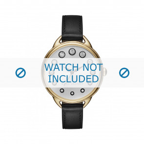 Marc by Marc Jacobs watch strap MJ1479 Leather Black 12mm + black stitching