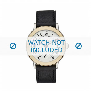 Watch strap Marc by Marc Jacobs MJ1514 Leather Black 18mm